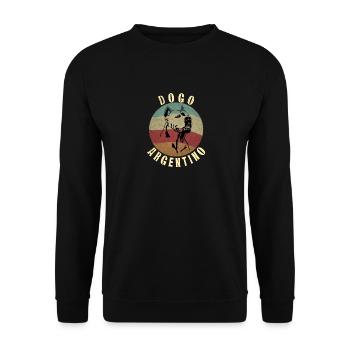 Dogo Argentino Rétro - Sweat-shirt Unisexe - noir - Devant - Alina (178cm) & Michal (187cm)