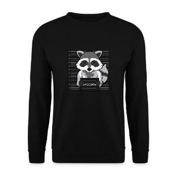 Waschbär - Unisex Pullover - Schwarz - Vorne - Alina (178cm) & Michal (187cm)