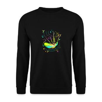 Dudelsack Sackpfeife Schottland Musiker - Unisex Pullover - Schwarz - Vorne - Alina (178cm) & Michal (187cm)
