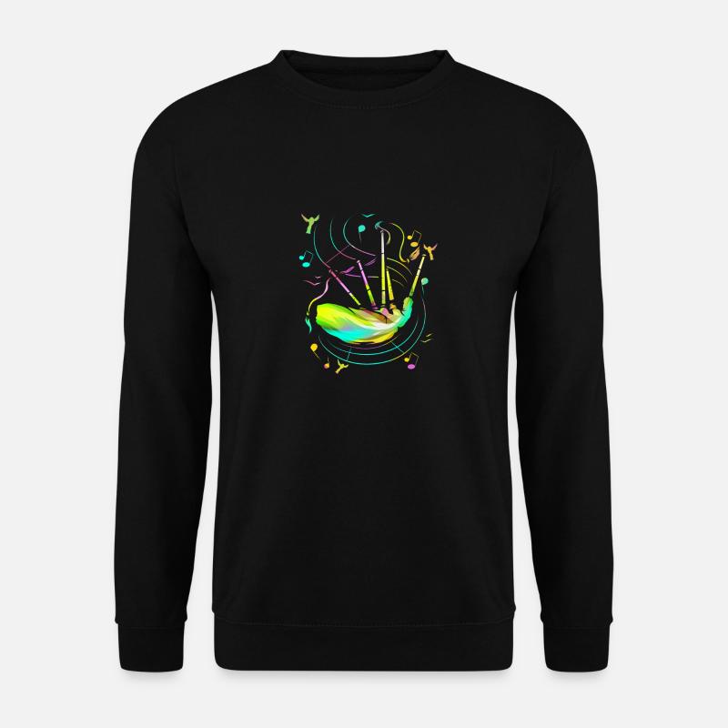 Dudelsack Sackpfeife Schottland Musiker - Unisex Pullover - Schwarz