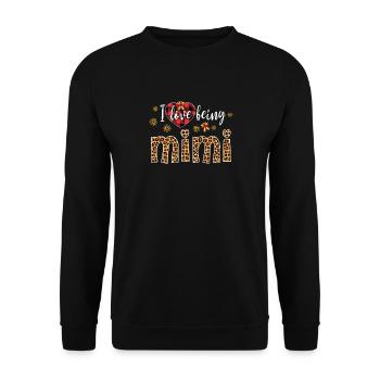 Ich mag Mimi sein - Unisex Pullover - Schwarz - Vorne - Alina (178cm) & Michal (187cm)