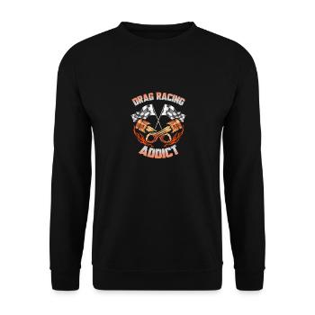 Drag Racing Autocross Motorsport Drag Race - Unisex Pullover - Schwarz - Vorne - Alina (178cm) & Michal (187cm)