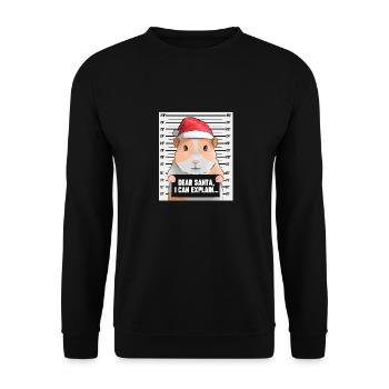 Guinea Pig Christmas Vebrecherfoto Pet - Unisex Sweatshirt - black - Front - Alina (178cm) & Michal (187cm)