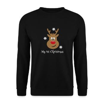 Mon premier noel - Sweat-shirt Unisexe - noir - Devant - Alina (178cm) & Michal (187cm)