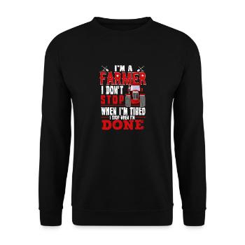 Je suis un agriculteur fier pour les agriculteurs - Sweat-shirt Unisexe - noir - Devant - Alina (178cm) & Michal (187cm)