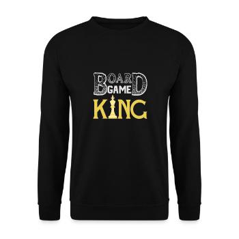 Board game King - Unisex Sweatshirt - black - Front - Alina (178cm) & Michal (187cm)