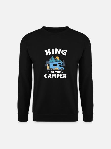 RV Fan King Camper Gift Design Idea for RV Camper - Unisex Sweatshirt - black