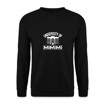 University of mimimi Universität Uni Mimimi - Unisex Pullover - Schwarz - Vorne - Alina (178cm) & Michal (187cm)