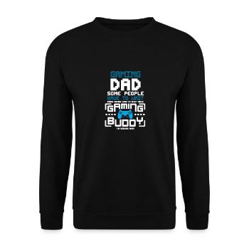 Gamer Gaming Dad Papa Freund Logo - Unisex Pullover - Schwarz - Vorne - Alina (178cm) & Michal (187cm)