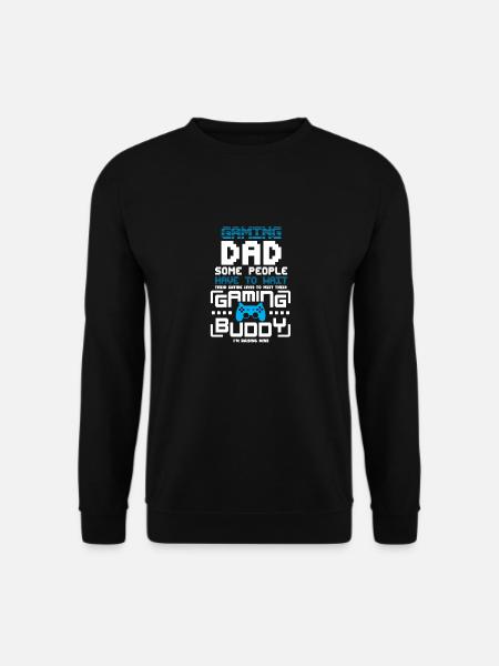 Gamer Gaming Dad Daddy Friend Logo - Unisex Sweatshirt - black