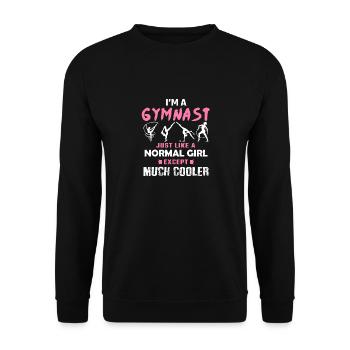 Cool Gymnastics Gift Ideas Gymnast Gifts For Girls - Unisex Sweatshirt - black - Front - Alina (178cm) & Michal (187cm)