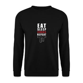 Eat Sleep Choke Brazilian Jiu Jitsu Gifts for Jiu - Unisex Sweatshirt - black - Front - Alina (178cm) & Michal (187cm)