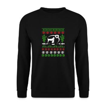 Lustige Tierarzt-Technologie-Weihnachtsgeschenke - Unisex Pullover - Schwarz - Vorne - Alina (178cm) & Michal (187cm)