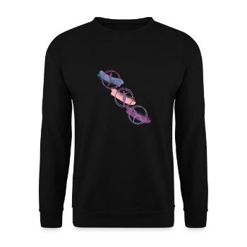 Rhönrad - Sweat-shirt Unisexe - noir - Devant - Alina (178cm) & Michal (187cm)