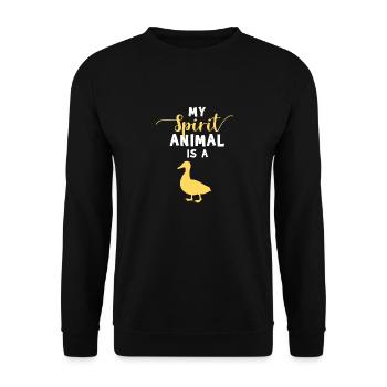 Mon esprit animal est un cadeau de canard Cadeaux d'amoureux de canard - Sweat-shirt Unisexe - noir - Devant - Alina (178cm) & Michal (187cm)