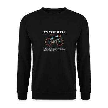 Cyclop Funny Cycling Gifts Cycling Novelty Gifts - Unisex Sweatshirt - black - Front - Alina (178cm) & Michal (187cm)