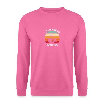 Matcha Grüner Tee Trinker Geschenk Green Tea - Unisex Pullover - Pink - Vorne