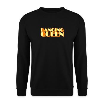Dancing Queen 70s Vintage T-Shirt - Unisex Pullover - Schwarz - Vorne - Alina (178cm) & Michal (187cm)