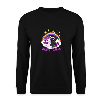 Death Metal Unicorn Grim Reaper Hard Rock Rouleau - Sweat-shirt Unisexe - noir - Devant - Alina (178cm) & Michal (187cm)