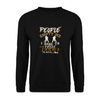 Tango - Unisex Sweatshirt - black - Front - Alina (178cm) & Michal (187cm)