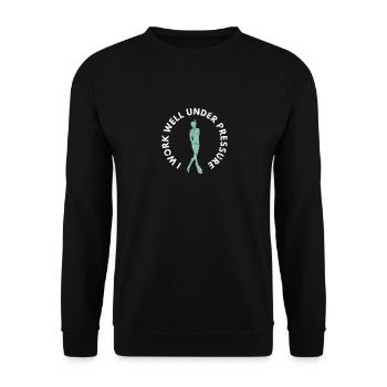 Scuba Diving Apnoe Tauchen Taucher Meer Schnorchel - Unisex Pullover - Schwarz - Vorne - Alina (178cm) & Michal (187cm)