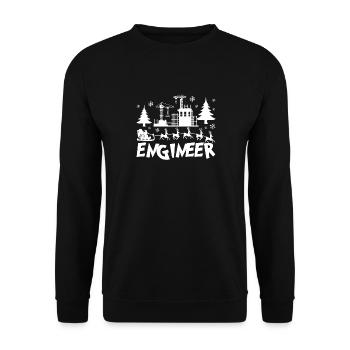 Joyeux Noël Ingénieur - Sweat-shirt Unisexe - noir - Devant - Alina (178cm) & Michal (187cm)