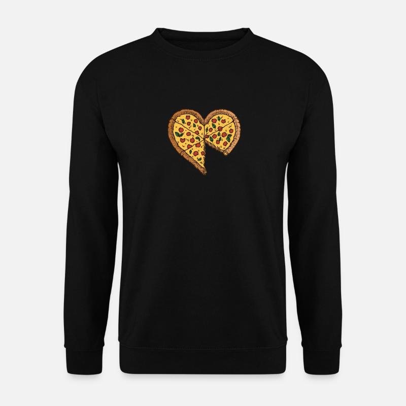 Papa Sohn Partnerlook Partneroutfit Pärchen Pizza - Unisex Pullover - Schwarz