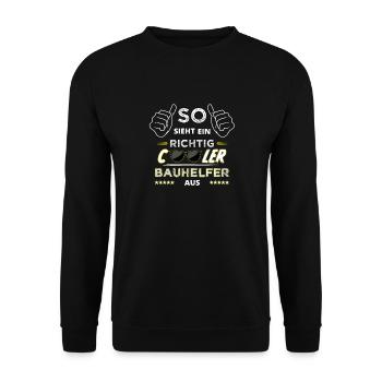 Construction helper house construction site manager site manager - Unisex Sweatshirt - black - Front - Alina (178cm) & Michal (187cm)
