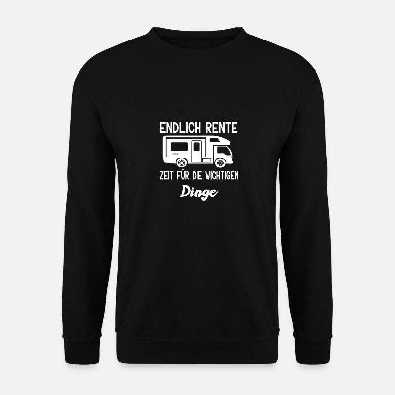 Endlich Rentner Camping Rentner - Unisex Pullover - Schwarz