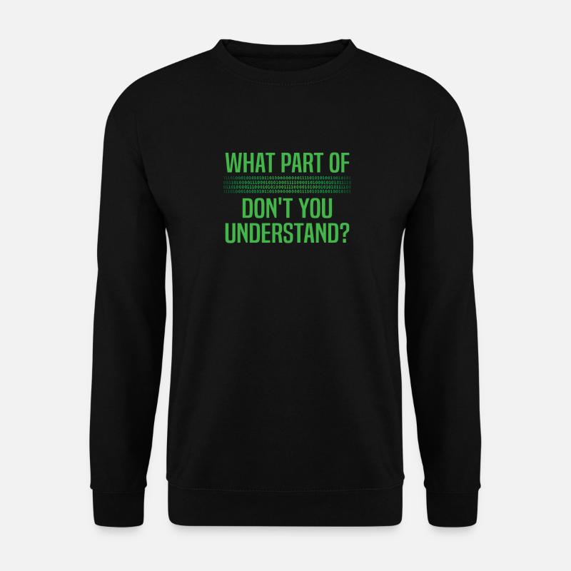 Binärcode Binar Dualcode Programmierer Geschenk - Unisex Pullover - Schwarz