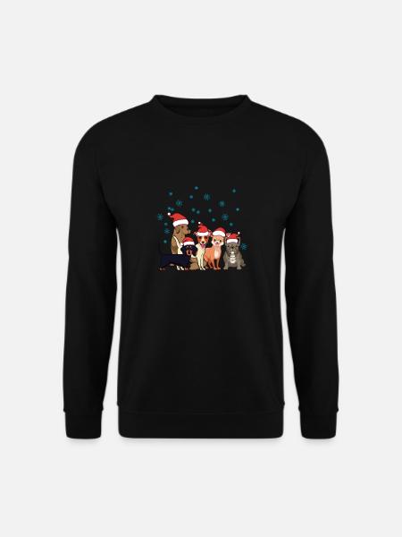 Weihnachten Hunde Welpen - Unisex Pullover - Schwarz