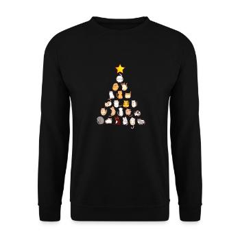 Cats fir tree - Unisex Sweatshirt - black - Front - Alina (178cm) & Michal (187cm)
