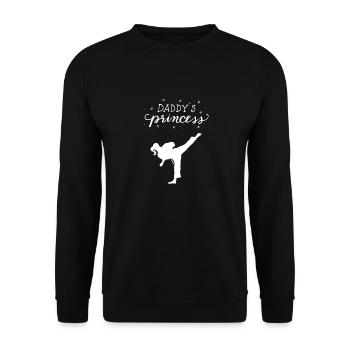 Lustiges Karate Girl Martial Arts Kickboxen Geschenk - Unisex Pullover - Schwarz - Vorne - Alina (178cm) & Michal (187cm)