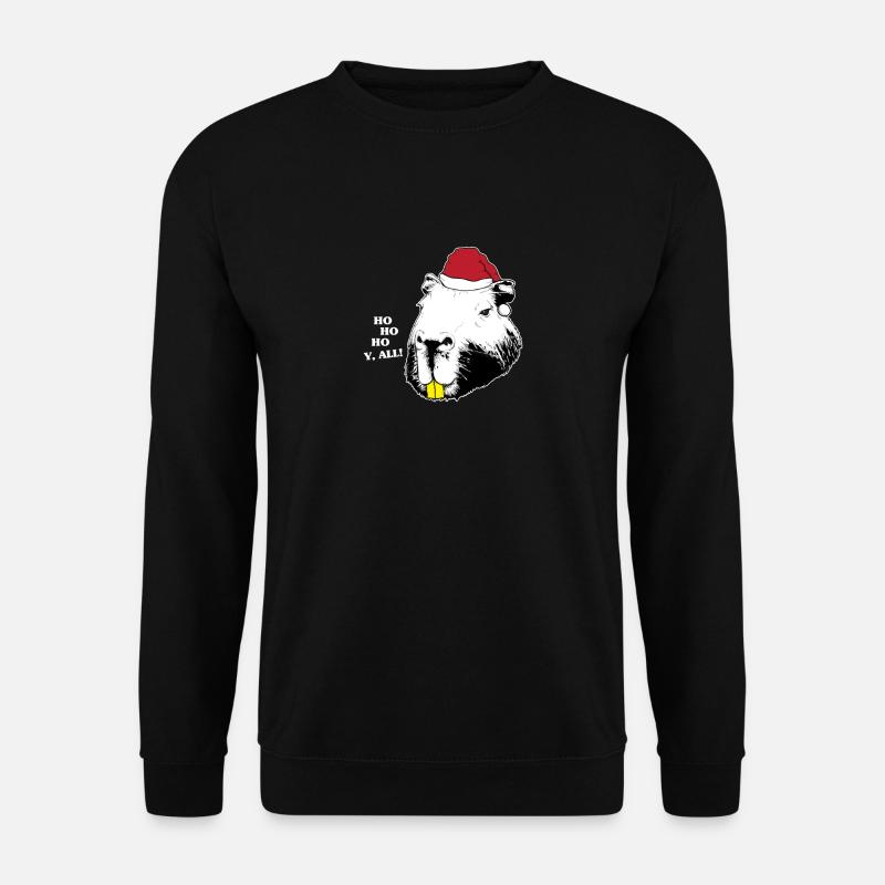 Capybara Weihnachten - Unisex Pullover - Schwarz