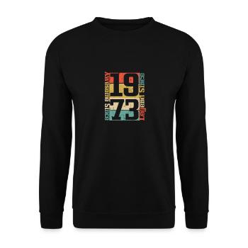 Awesome since 1973, Legend since 1973 - Unisex Sweatshirt - black - Front - Alina (178cm) & Michal (187cm)