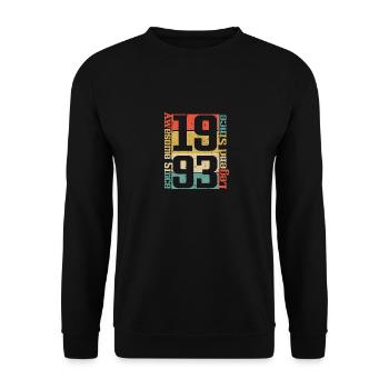 Awesome since 1993, Legend since 1993 - Unisex Sweatshirt - black - Front - Alina (178cm) & Michal (187cm)