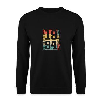 Awesome since 1994, Legend since 1994 - Unisex Sweatshirt - black - Front - Alina (178cm) & Michal (187cm)