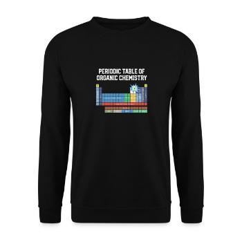 Organisch-Chemisches Design Periodensystem von - Unisex Pullover - Schwarz - Vorne - Alina (178cm) & Michal (187cm)