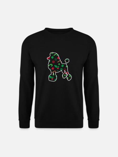 Lustiges Pudel-Weihnachten - Unisex Pullover - Schwarz