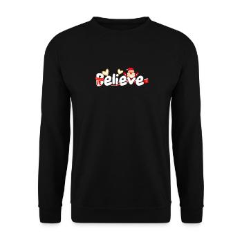 Noël croire Noël - Sweat-shirt Unisexe - noir - Devant - Alina (178cm) & Michal (187cm)