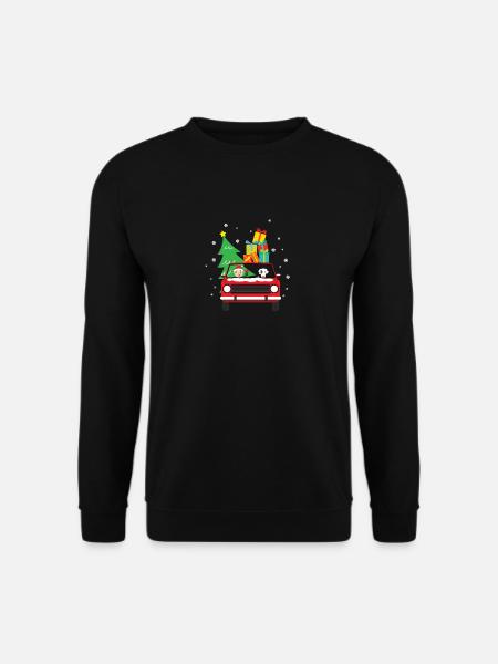 Christmas car Dalmatian dog - Unisex Sweatshirt - black