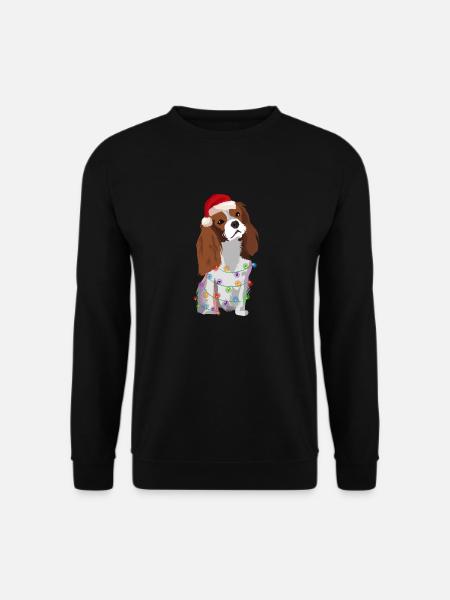 Cavalier King Charles Spaniel Hund Lichterkette We - Unisex Pullover - Schwarz