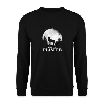 Il n'y a pas de planète B - Wolf protection du climat Wolf - Sweat-shirt Unisexe - noir - Devant - Alina (178cm) & Michal (187cm)