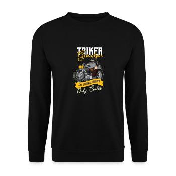 Triker Grandpa Grandfather Trike Motorcycle Tricycle - Unisex Sweatshirt - black - Front - Alina (178cm) & Michal (187cm)