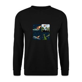 Earth is Flat | Flat Earth T-Shirt - Unisex Sweatshirt - black - Front - Alina (178cm) & Michal (187cm)
