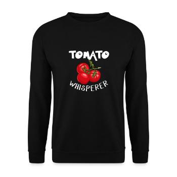 chuchoteur de tomates; tomate; jardin; Baume de tomate - Sweat-shirt Unisexe - noir - Devant - Alina (178cm) & Michal (187cm)