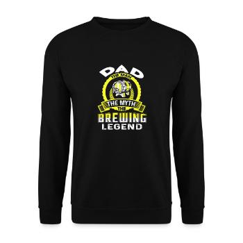 Papa Die Bierbrau-Legende - Unisex Pullover - Schwarz - Vorne - Alina (178cm) & Michal (187cm)