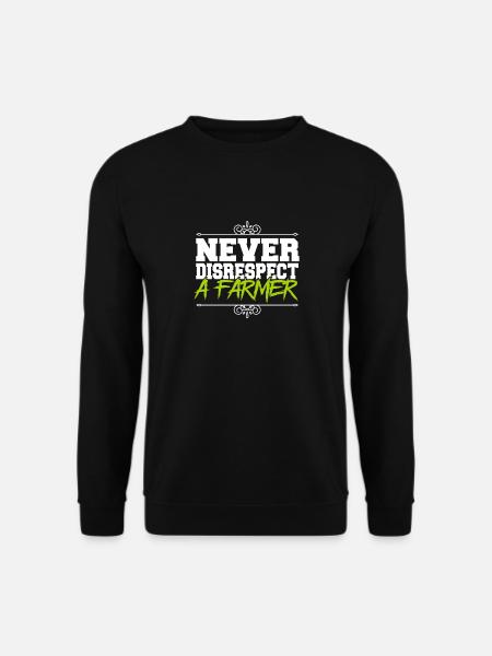 Lovable Never Disrespect A Farmer Illustration - Unisex Pullover - Schwarz