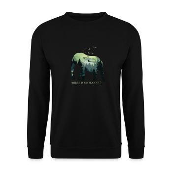 There is no Planet B - Umweltschutz Klimaschutz - Unisex Pullover - Schwarz - Vorne - Alina (178cm) & Michal (187cm)