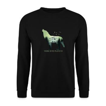 There is no Planet B - Umweltschutz Klimaschutz - Unisex Pullover - Schwarz - Vorne - Alina (178cm) & Michal (187cm)